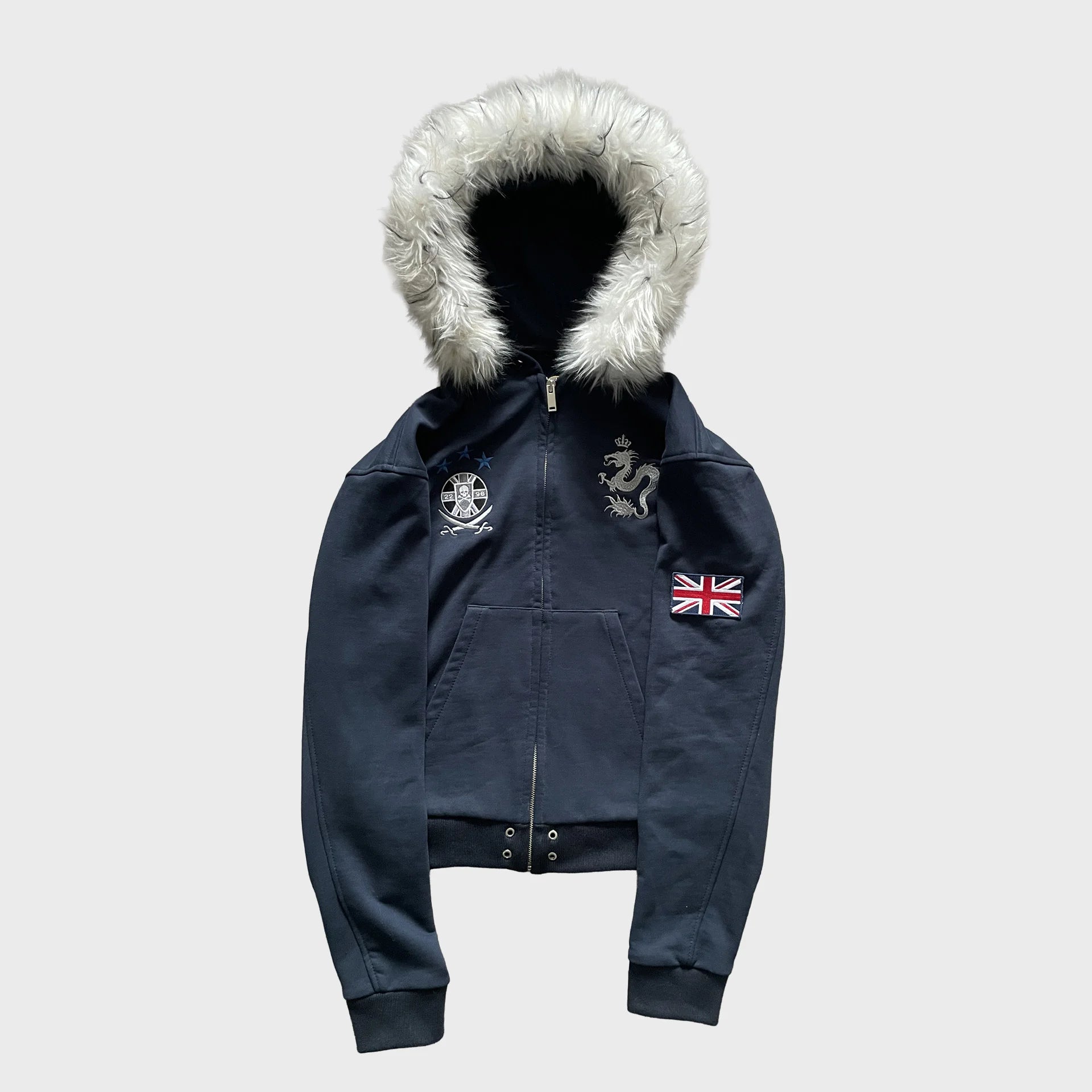 00s archive military zip fur foodie 着画あり MILITARY FUR ZIPPER 